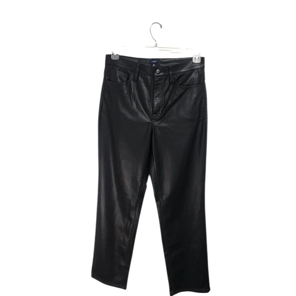 J.‎ Crew Faux Leather Pants Women 30 Black New With Tags